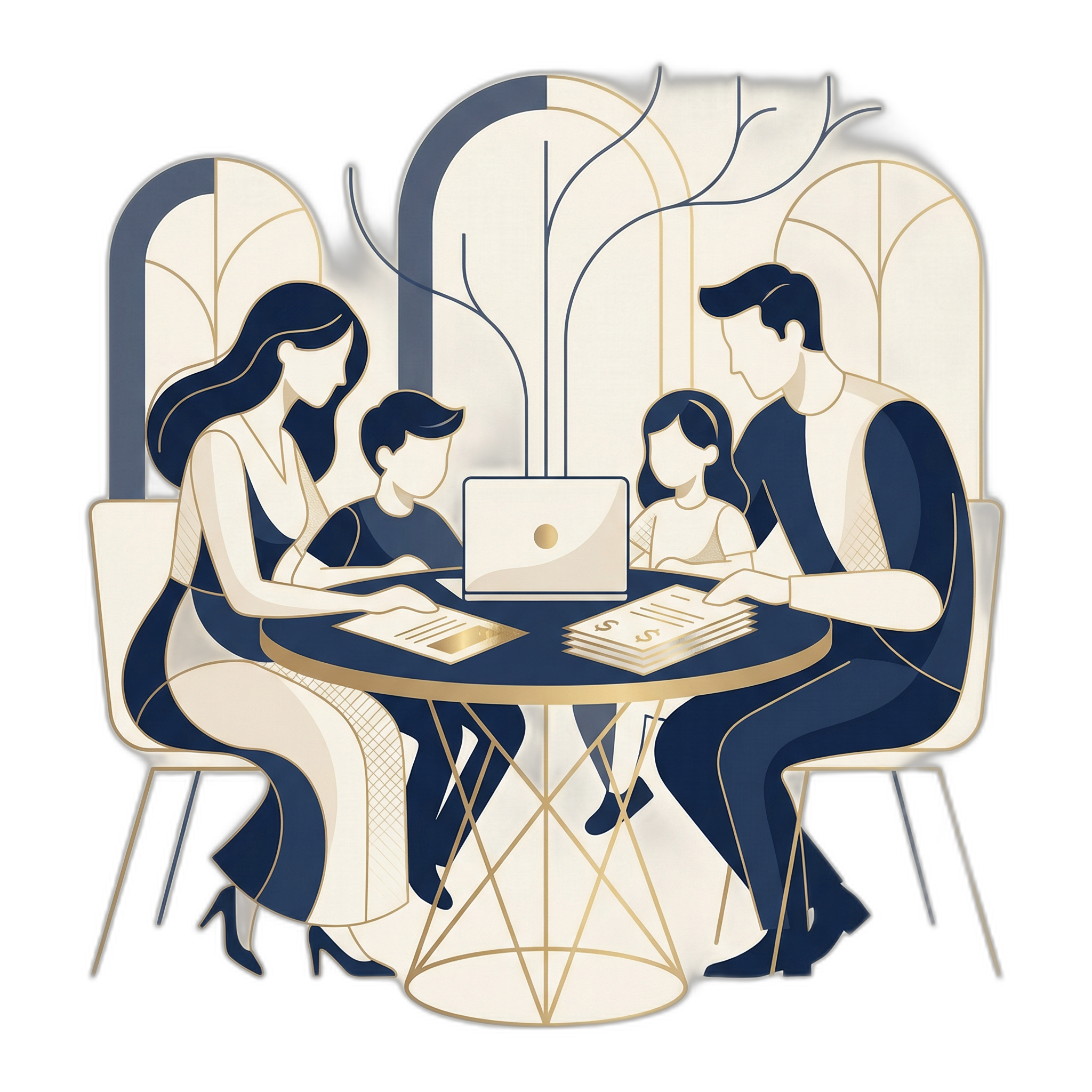 Family financial planning illustration